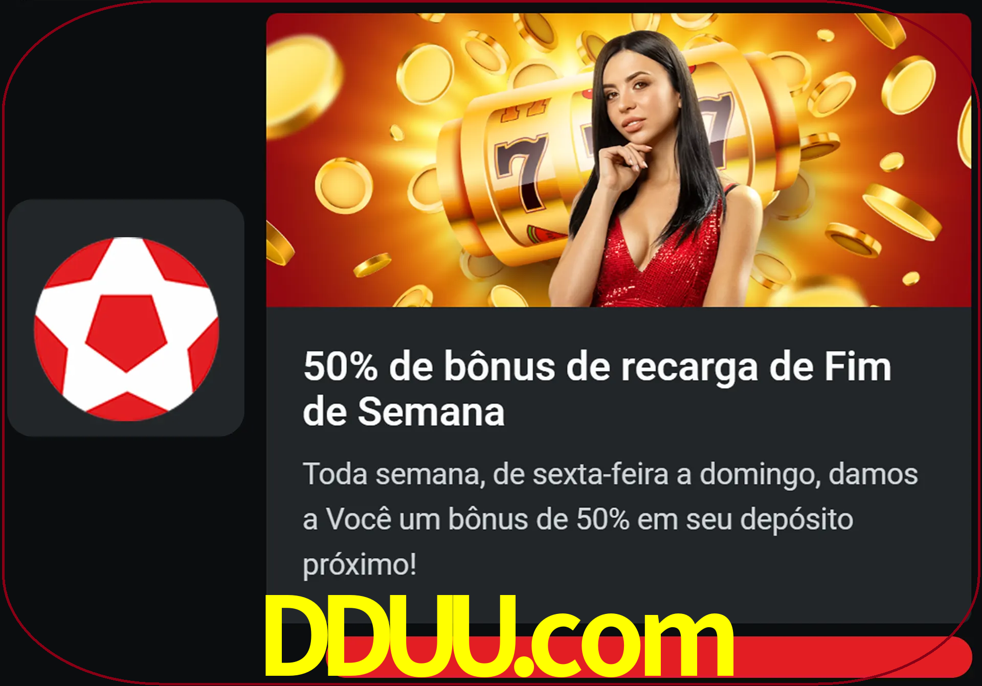 Volte a cada semana para receber novos bônus em dinheiro.