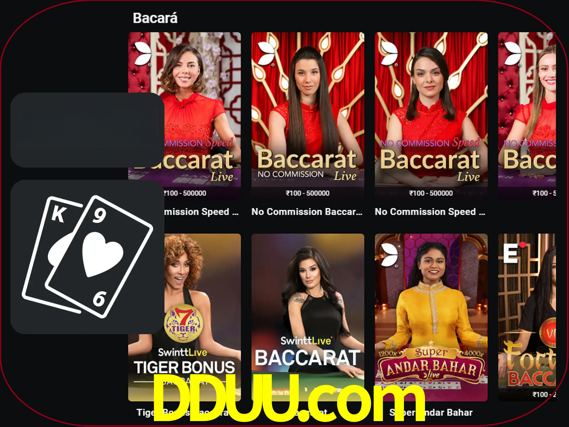 Ganhe muito dinheiro jogando jogos de bacará.